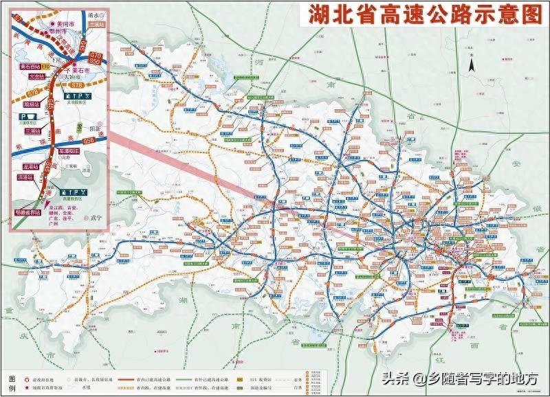 湖北省高速公路规划图（终极版），建议收藏