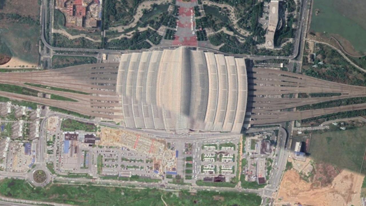 航拍高铁G529次(北京西-北海)各车站,途经桂林、柳州