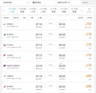 ​0.9折！长沙飞重庆只要150元，机票价格跌至低谷，网友：看得我都想飞了