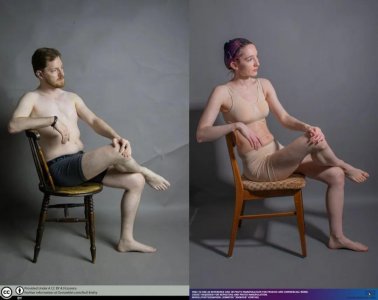 ​「绘画参考」男女性人体的各种坐姿（动态速写素材）