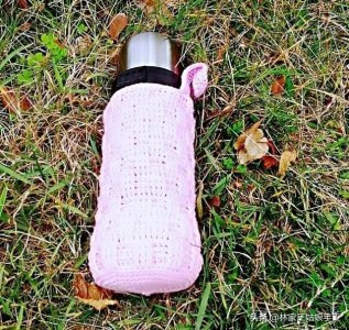 钩针编织毛线水壶套袋,简单易学,实用好看