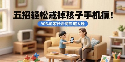 ​五招轻松戒掉孩子手机瘾！解锁家庭手机争夺战，养出‘自控娃’