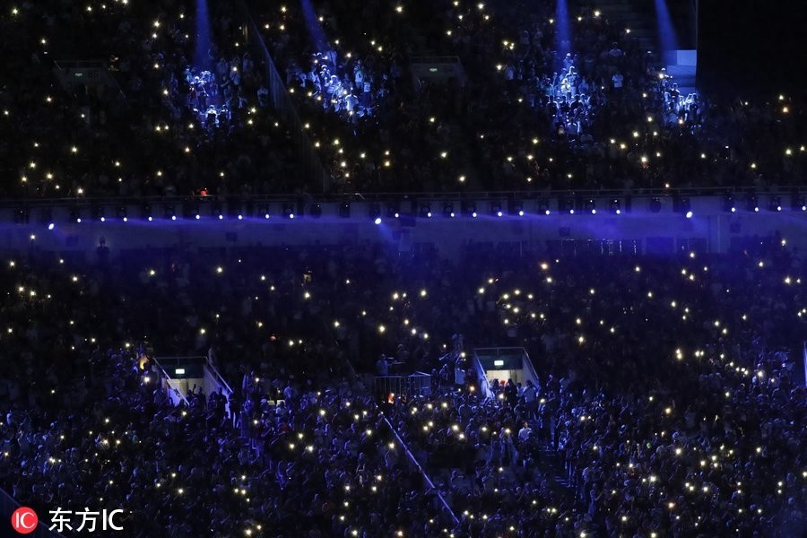 亚洲的力量！2018年雅加达亚运会开幕 巨型舞台效果壮观