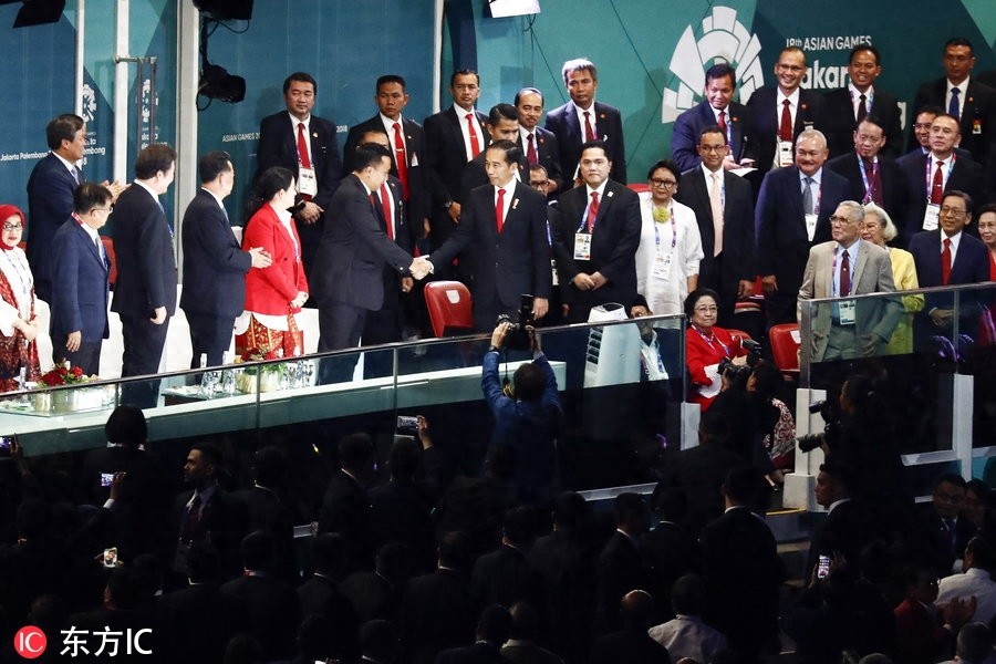 亚洲的力量！2018年雅加达亚运会开幕 巨型舞台效果壮观