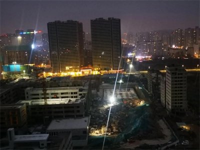 ​春节中的郑州陈寨夜景！